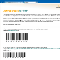 El componente de Internet ActiveBarcode para ASP.NET, ASP y PHP