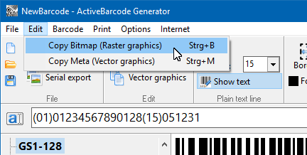 Software generador de de barras y aplicación de etiquetas de código de barras