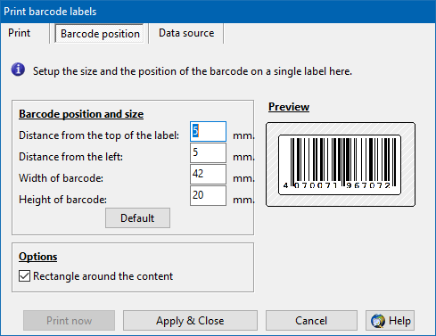 Cómo imprimir etiquetas de código de barras