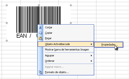 Barcode, Excel 97, 2000, XP, 2003