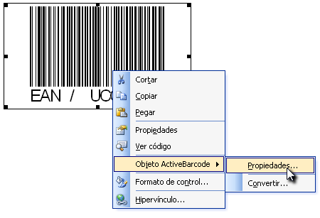 Barcode, Word 97-2003
