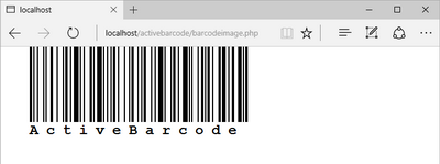 Esta simple etiqueta IMG crea el código de barras