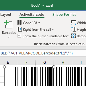 Códigos de barras en Excel