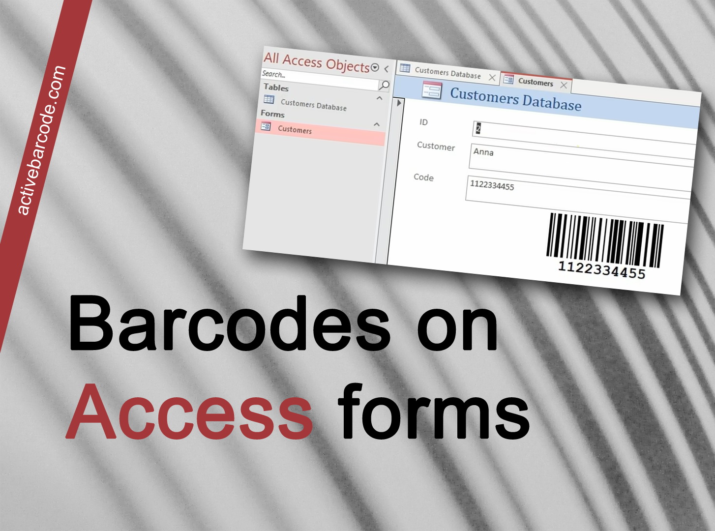 ActiveBarcode: Cómo añadir códigos de barras a un formulario.