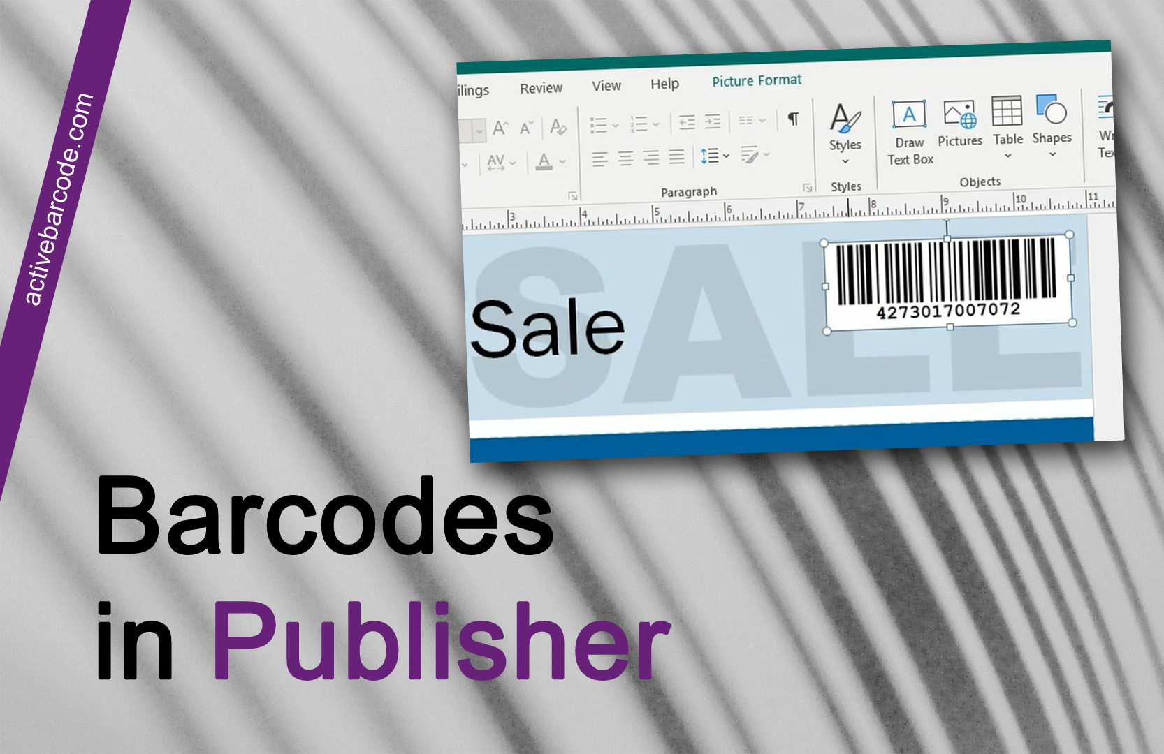 ActiveBarcode: Cómo añadir un código de barras a un documento de MS Publisher