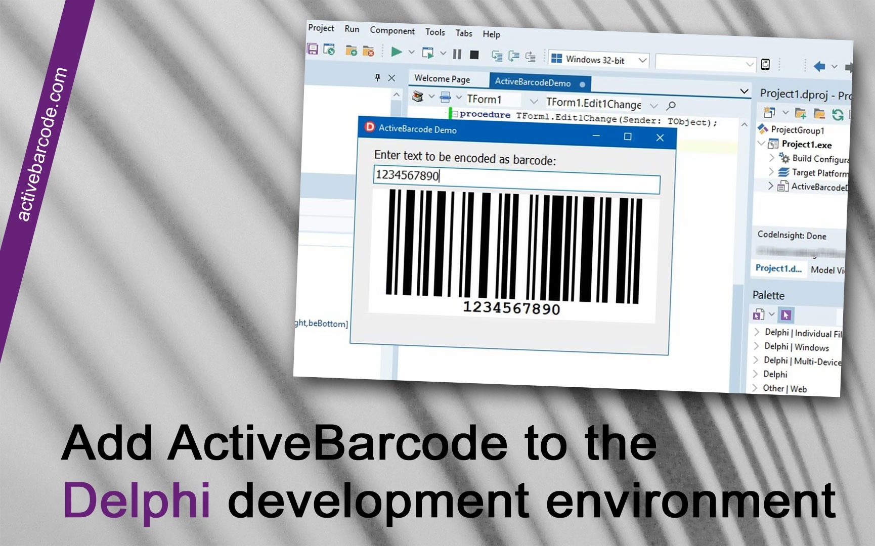 ActiveBarcode: Añadir ActiveBarcode al entorno de desarrollo de Delphi.